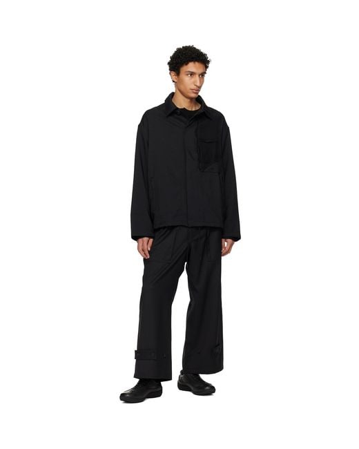 Y-3 Black Sport Uniform Wide Leg Trousers for men