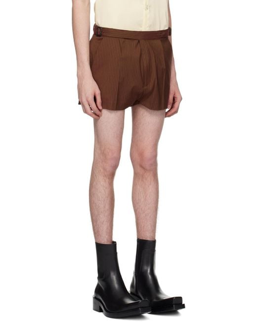 Egonlab Black Double Buckle Shorts for men