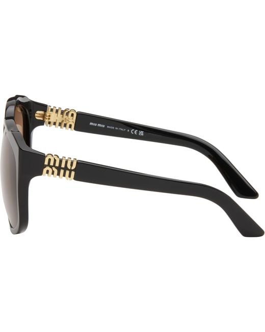 Miu Miu Black Runway Oversized Sunglasses