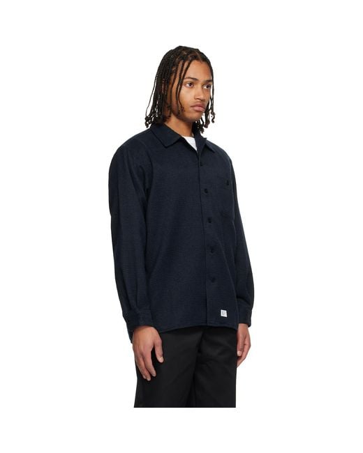(w)taps Black Plaid Shirt for men