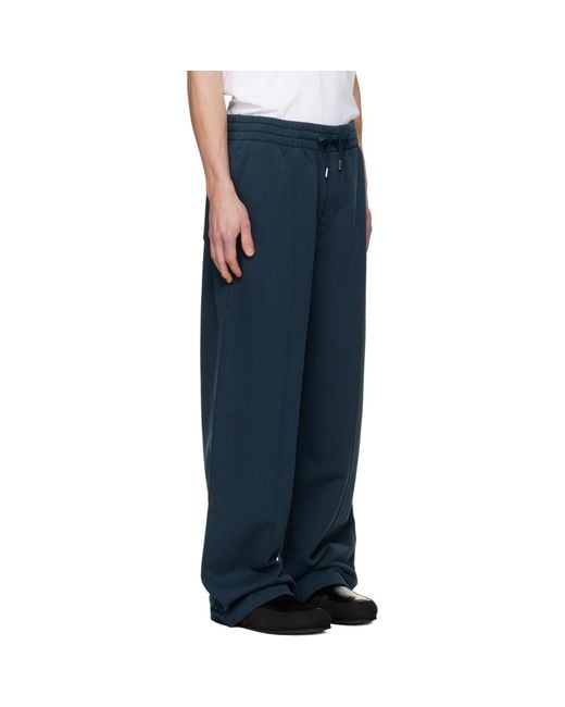 Casablanca Blue Drawstring Wideleg Sweatpants for men
