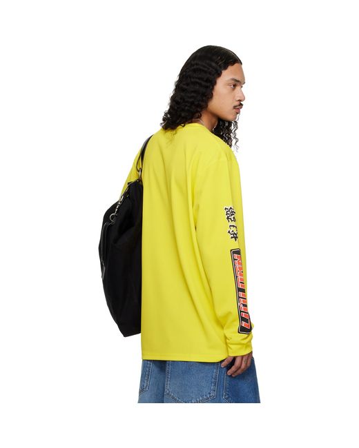 Lu'u Dan Yellow Oversized Long Sleeve T-Shirt for men