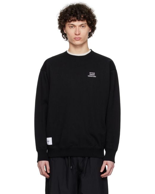 (w)taps Black Wut Sweater for men