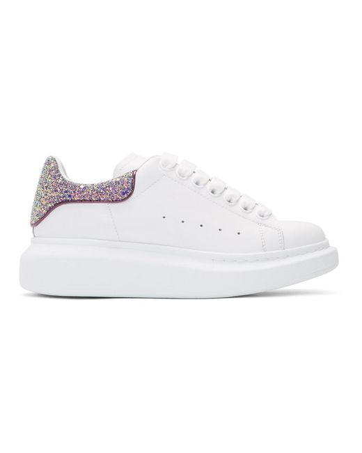 Alexander McQueen Ssense Exclusive White And Multicolor Glitter