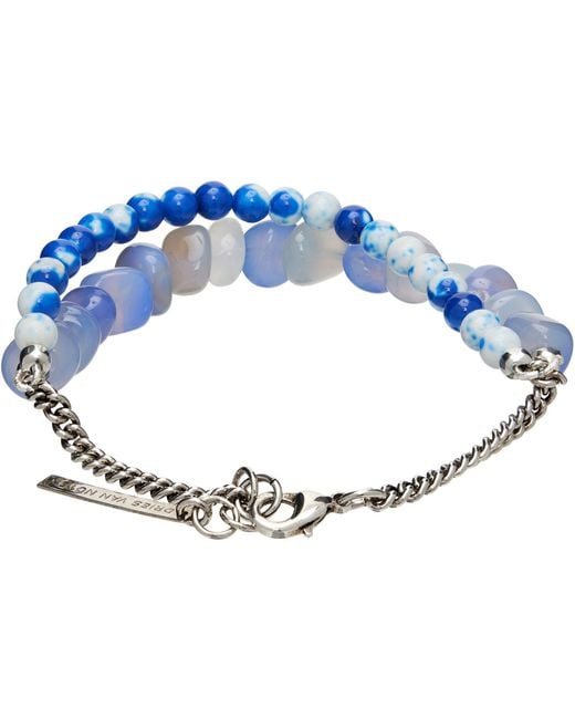 Dries Van Noten Blue Beaded Bracelet for men