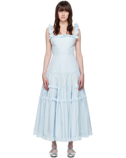 Molly Goddard Blue maggie Midi Dress