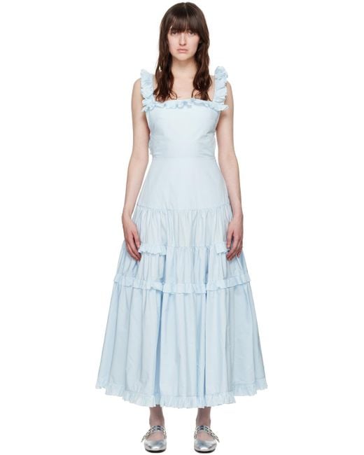Molly Goddard Blue maggie Midi Dress