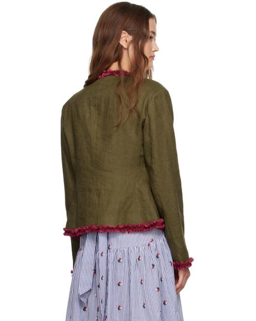 Caro Editions Multicolor Khaki Tusnelda Jacket