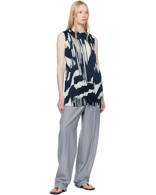 Pleats Please Issey Miyake Black Refraction Top