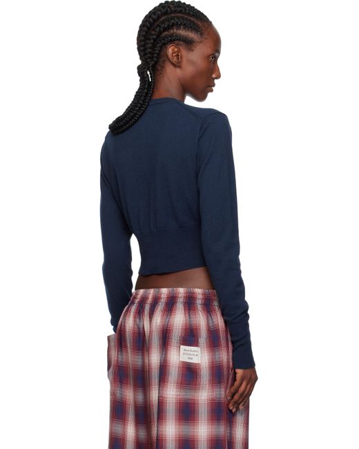 Vivienne Westwood Blue Bea Cropped Cardigan