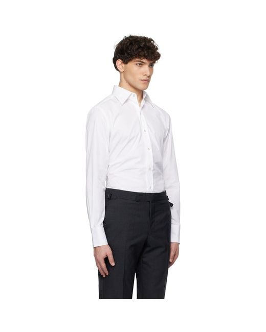 Tom Ford White Poplin Slim Fit Shirt for men