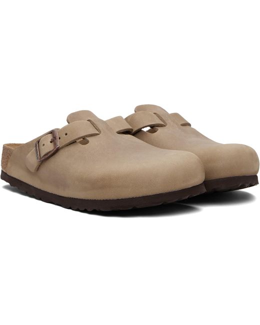 Birkenstock Black Regular Boston Oiled Leather Slip-On Loafers