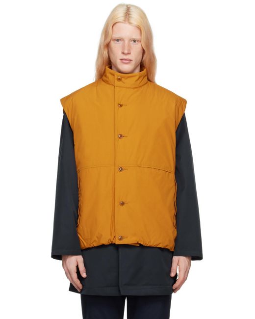Nanamica Orange Insulation Vest for men