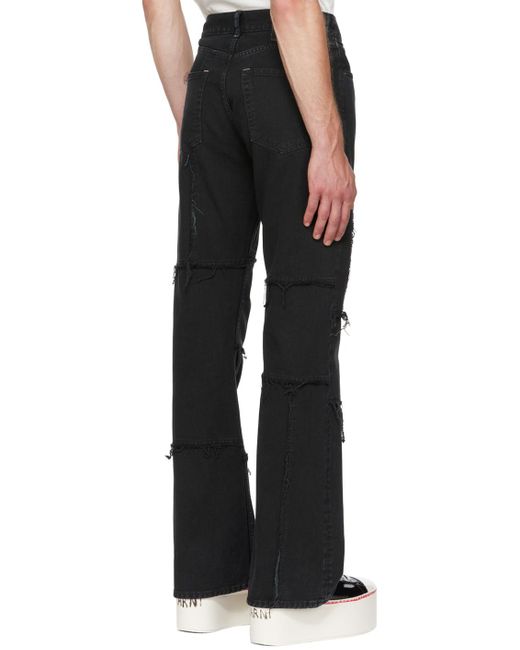 Acne Black Distressed Jeans for men