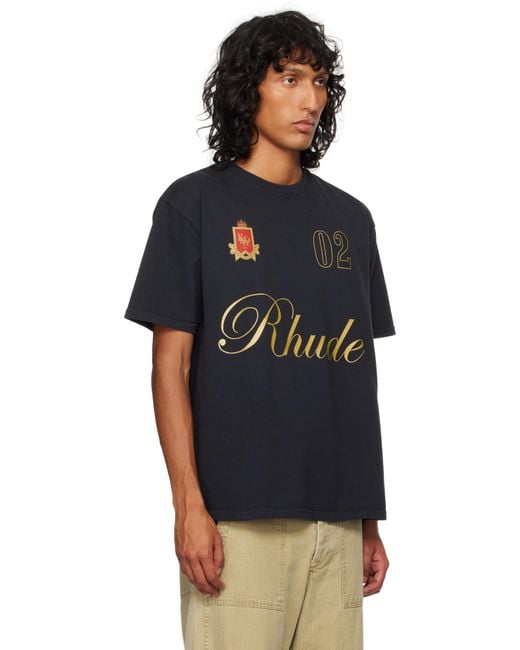 Rhude Black Script T-Shirt for men