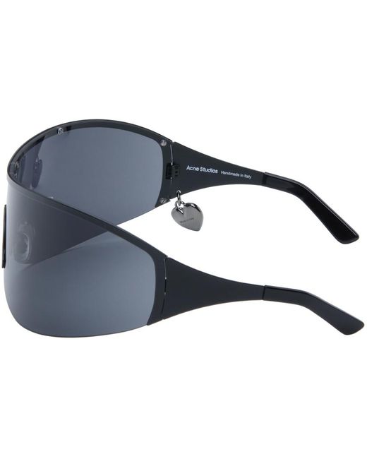Acne Blue Metal Frame Sunglasses for men