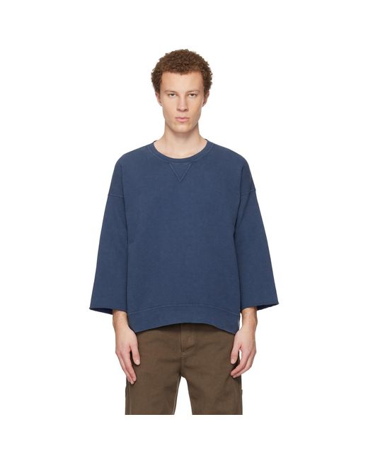 Visvim Blue Jumbo Sb 3/4 Dmgd Sweatshirt for men
