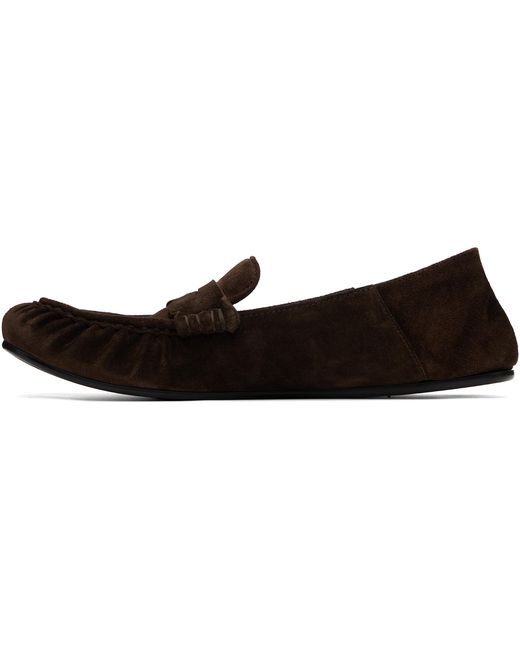 Acne Black Suede Saddle Loafers for men