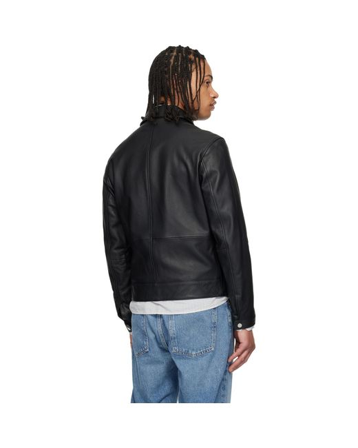 Boss Black Regular Fit Leather Jacket for men