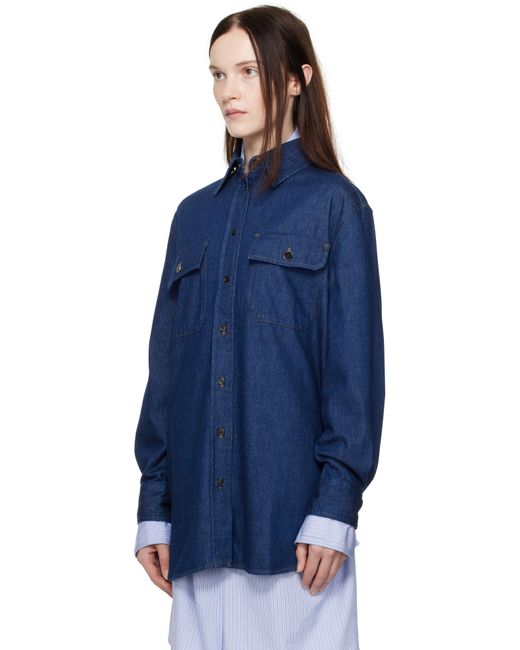 A.P.C. Blue Anastasia Barbieri Edition Mare Denim Shirt