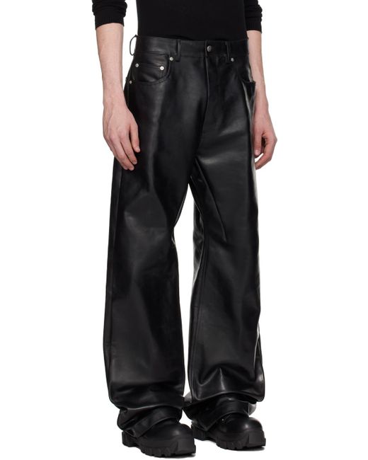 Pantalon geth noir en cuir Rick Owens pour homme en coloris Black
