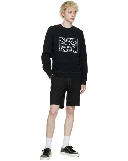 Sunspel Black Ssense Exclusive Embroide Sweatshirt for men