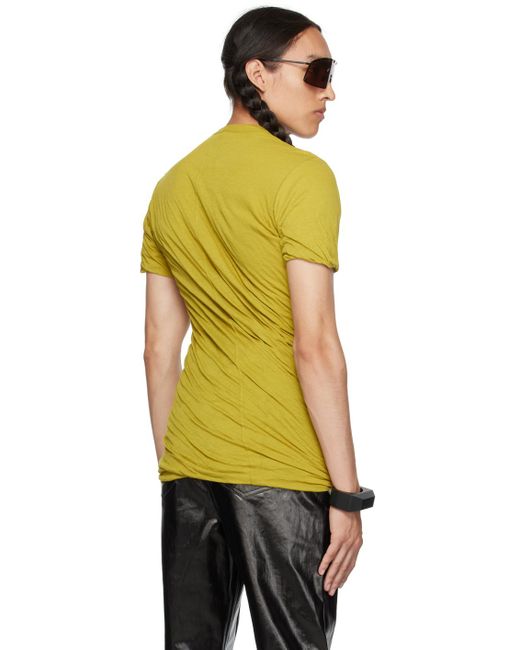 Rick Owens Yellow Double T-shirt for men