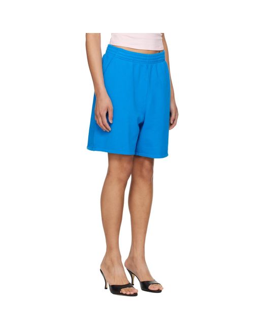 Skims Blue French Terry Long Shorts