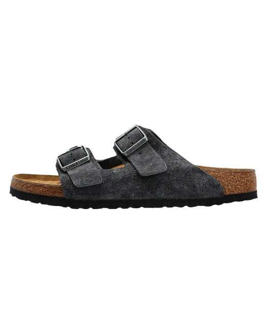 Birkenstock Black Arizona Suede Leather "Charcoal for men