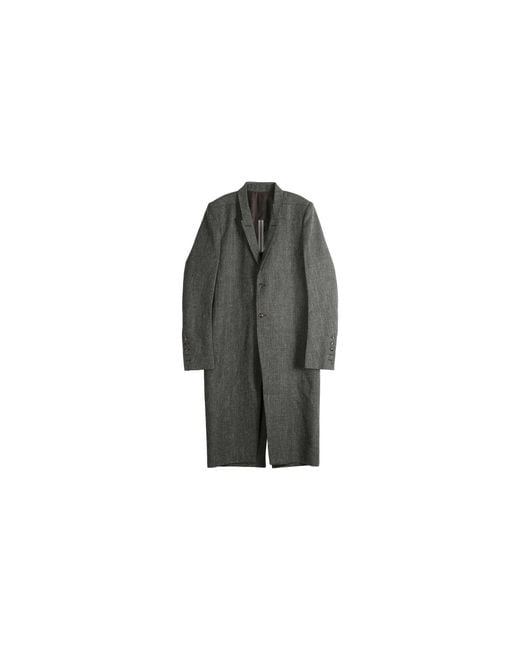 Rick Owens Black Concordian Coat "Carbone" Ru02F4941 Wcr 49" for men