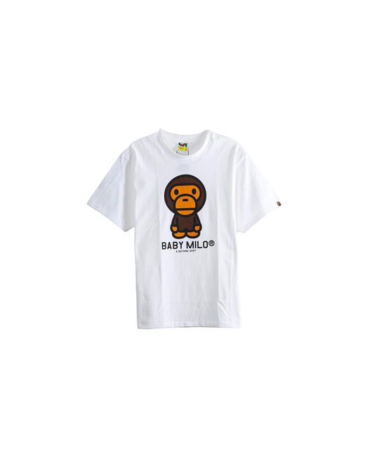 A Bathing Ape Black Baby Milo T-Shirt 2M30110001 Wht" for men