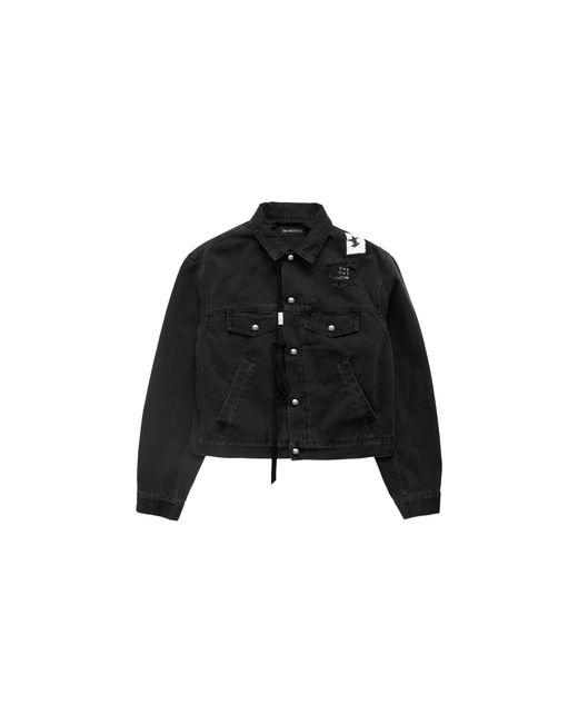Ann Demeulemeester Black Raf 5-Pockets Standard Blouson With Printed Patches "Faded" B0013237Fa662070" for men