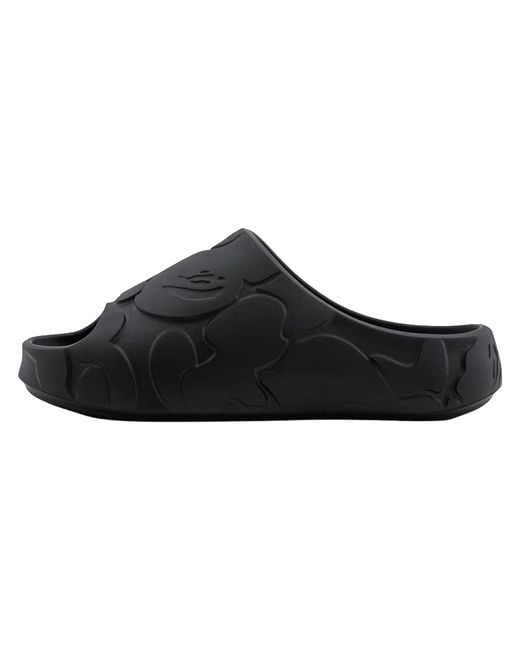 A Bathing Ape Black Solid Camo #1 Slides 001Fwm301323 Blk" for men