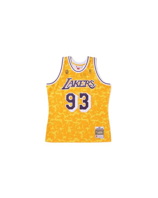 A Bathing Ape Black Mitchell & Ness Los Angeles Lakers Jersey 1123108901" for men