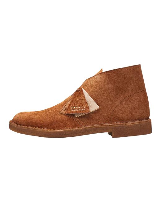 Clarks Brown Originals Desert Boot "Ginger Hairy Suede" 68531 Ginger" for men