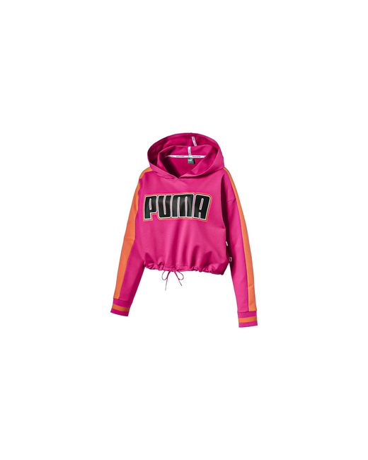PUMA Black Rebel Reload Cropped Hoodie "Fuchsia" 579535 13"