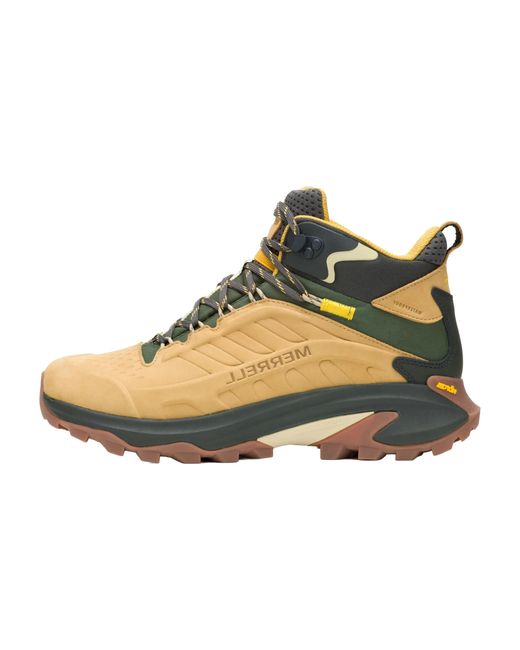 Merrell Black Moab Speed 2 Leather Mid Waterproof "Tan" J038425" for men