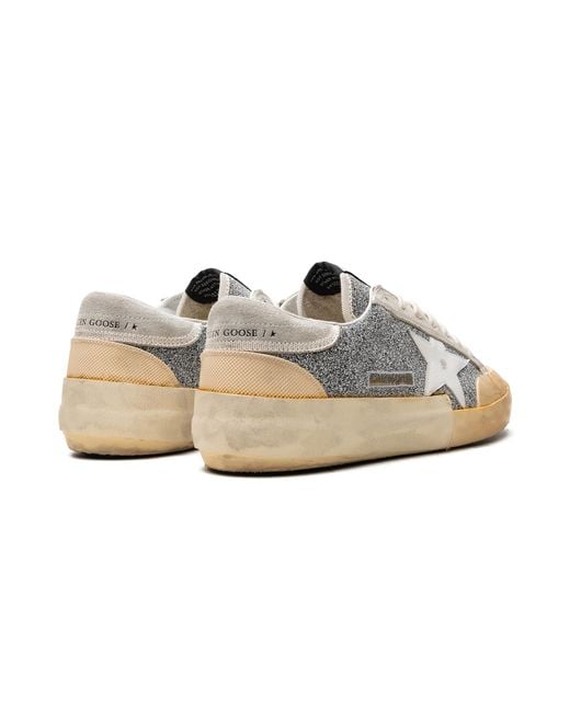 Golden Goose Deluxe Brand Black Super-Star Crystal Upper Leather Star Crystal Toe And Tongue Suede Heel Rubber Spur Ice Vanilla" Gmf00510.F004366.70271" for men