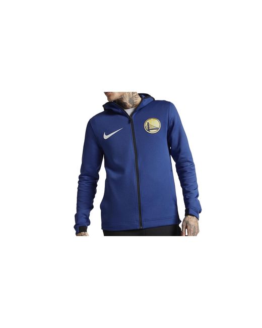 Nike Blue Nba Gs Warriors Flex Full‑Zip Hoodie "Showtime Therma" 940128 495" for men