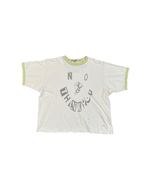 Secnd Slf Black No Thank You Ringer T-Shirt Notyss Wht" for men