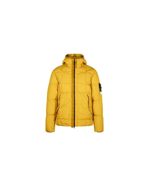 Stone Island Yellow Crinkle Reps Nylon Down Filled Parka "Mustard" 691541223 V0034" for men