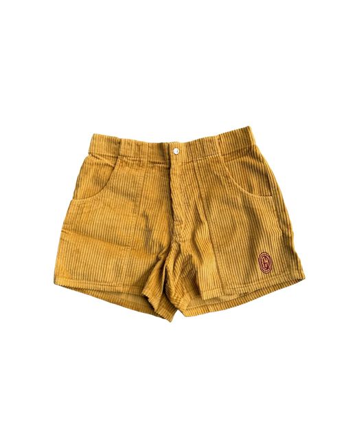 GALLERY DEPT. Black Corduroy Embroidered Logo Surf Shorts & Gd284" for men