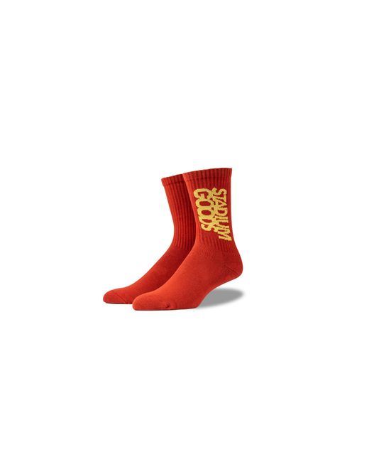 Stadium Goods Red Crew Sock "Bay" Sgs0426"