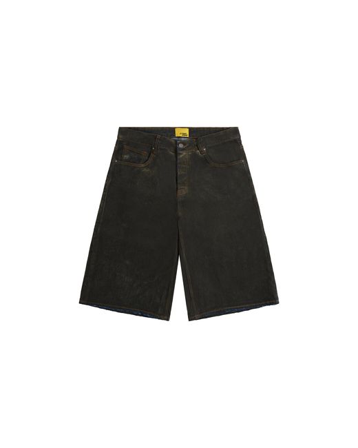 DIET STARTS MONDAY Black Arch Denim Shorts Dsm Ps26 016" for men