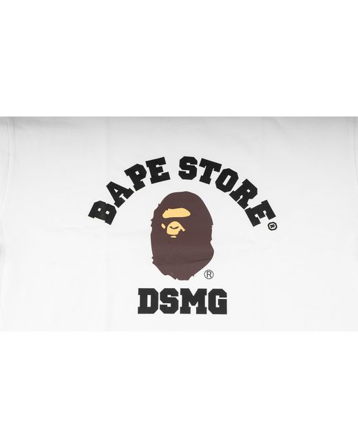 A Bathing Ape Black Dsm Ginza T-Shirt 1M22 110 004 Wht" for men