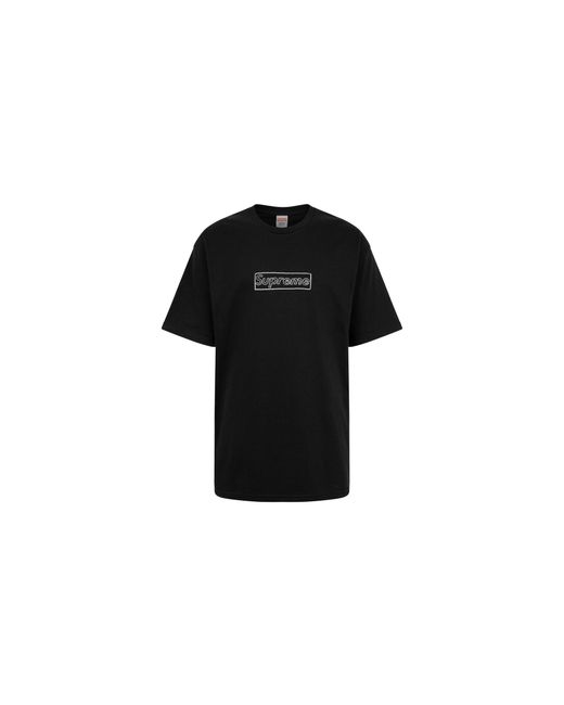 Supreme Black Kaws Chalk Logo T-Shirt "Ss21" Su10619"