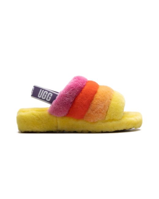 Ugg Black Fluff Yeah Slide "Pride" 1112686 Pryw" for men