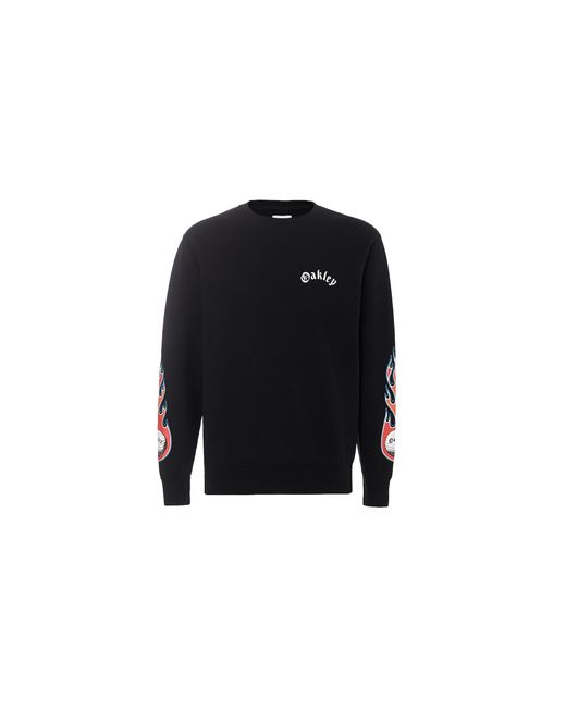 Oakley Flames Crewneck Shirt Tnp "Blackout" 472560 02E" for men
