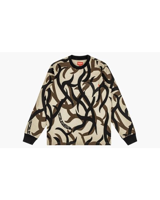 Supreme Brown Ls Pocket T-shirt "fw 19" for men