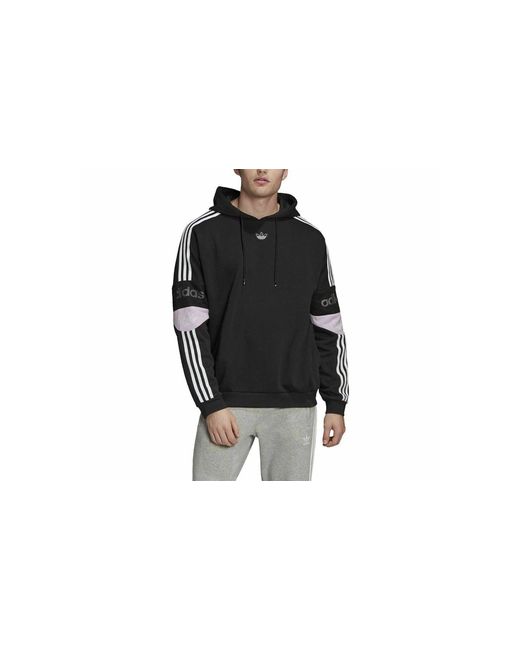 Adidas Black Originals Team Signature Trefoil Hoodie Clear Lilac" Ed7175" for men